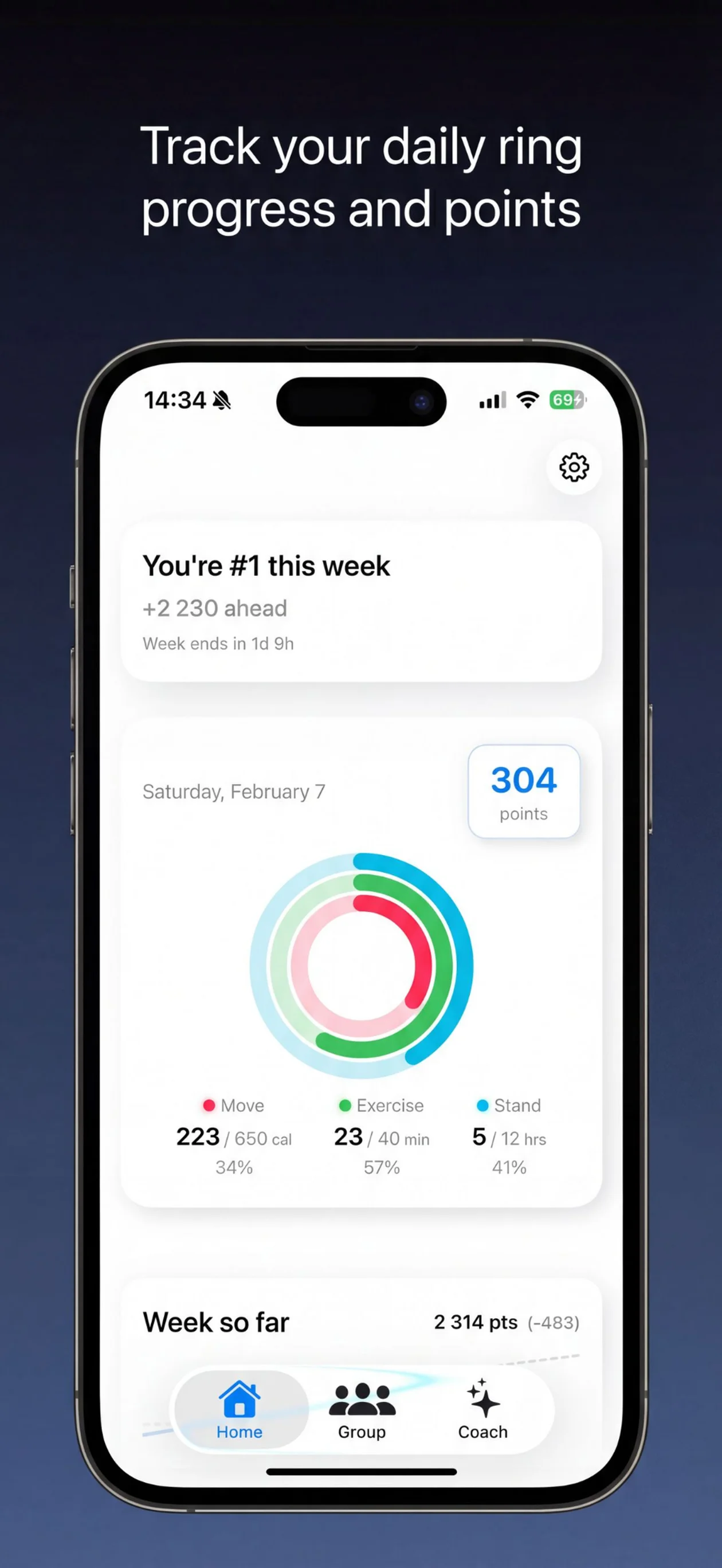 Competo screenshot: onboarding challenge invite